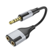 Адаптер BOROFONE BL19 Creator 2-in-1 audio adapter cable 3.5mm Black (6941991108341)