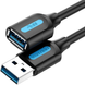 USB подовжувач 2M Vention USB 3.0 A Male to A Female Extension Cable 2M black PVC Type (CBHBH)