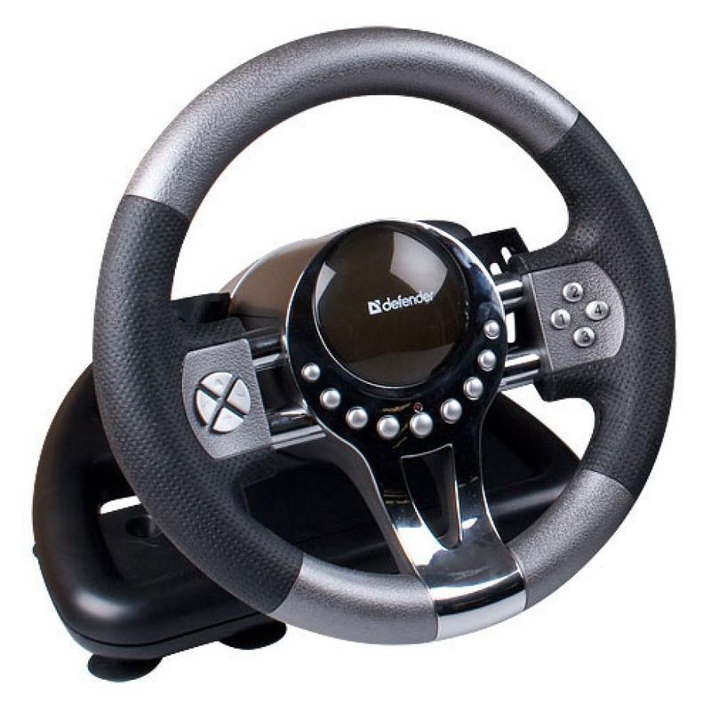 Кермо Defender Forsage GTR для PC (64367), черный, серебристый