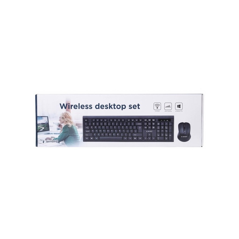 Бездротовий комплект клавіатура та мишка Gembird KBS-WM-03-UA Wireless Black (KBS-WM-03-UA)