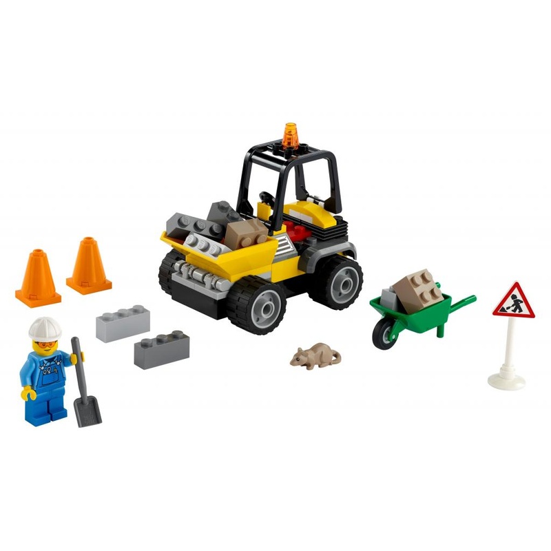 Конструктор LEGO City Great Vehicles Пікап для дорожніх робіт 58 деталей (60284)