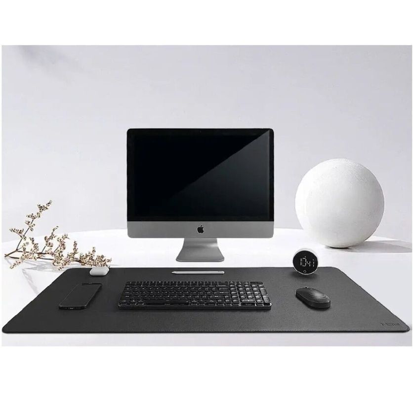 Коврик для мыши Xiaomi Mi Wu Solid Color Leather Pattern Mouse Pad 600х400 мм Black (MWMLV01-B)