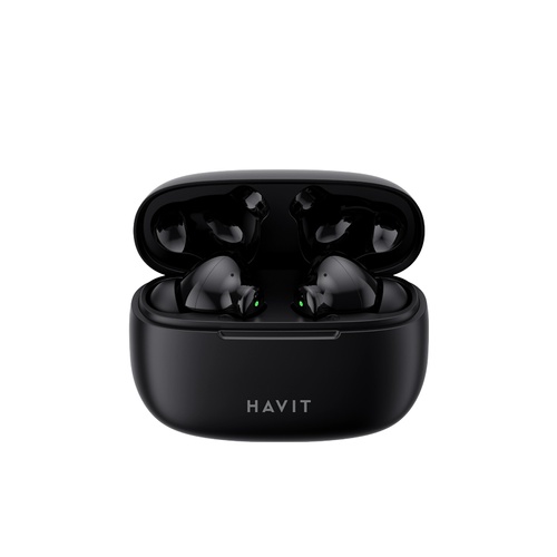 Навушники вакуумні з мікрофоном і кейсом-зарядкою Havit HV-TW967 Чорні Bluetooth