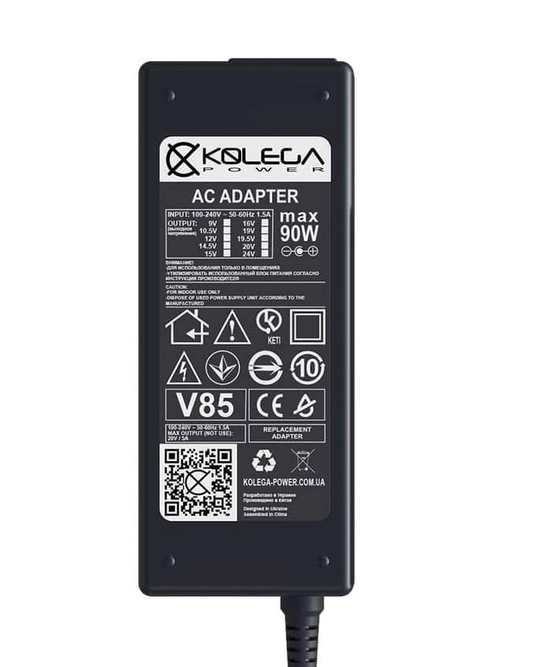 Блок живлення Kolega-Power для ноутбука Lenovo 20V, 4.5A, 90W, 4.0 * 1.7мм (KP-90-20-4017)