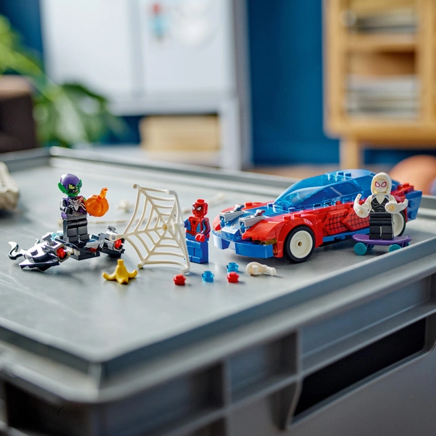 Конструктор LEGO Super Heroes Автомобіль для перегонів Людини-Павука й Зелений Гоблін з отрутою Венома 227 деталей (76279)