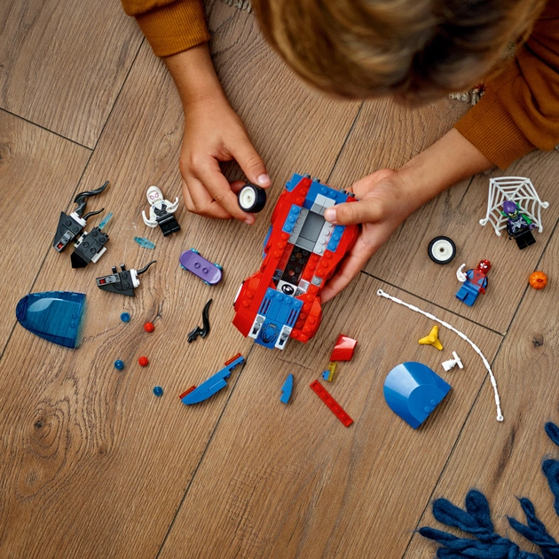 Конструктор LEGO Super Heroes Автомобиль для гонок Человека-Паука и Зеленый Гоблин с ядом Венома 227 деталей (76279)