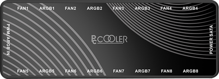 Разветвитель питания для вентиляторов и ARGB-подсветки PCCooler ARGB Hub-H01
