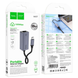 Мережевий адаптер HOCO UA37 Type-C ethernet adapter (1000 Mbps) Metal Gray (6942007647281)