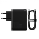 МЗП Baseus GaN3 Pro Fast Charger C+U 100W (Cable Type-C to Type-C 100W(20V/5A) 1m) Black (CCGP090201)