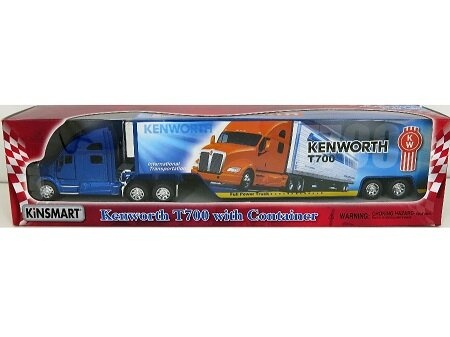 Машинка Kinsmart Kenworth T700 w/ container 1:68 KT1302W