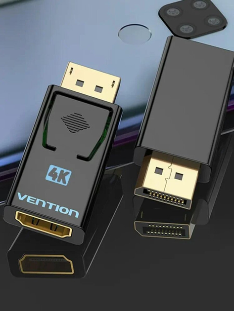Адаптер переходник Vention DisplayPort Male to HDMI Female Adapter Black (HBMB0)