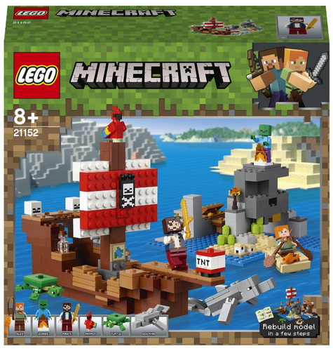 Конструктор LEGO MINECRAFT Пригоди на піратському кораблі 386 деталей (21152)