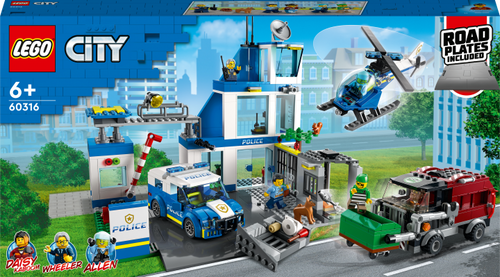 Конструктор LEGO City Полицейский участок 668 деталей (60316)