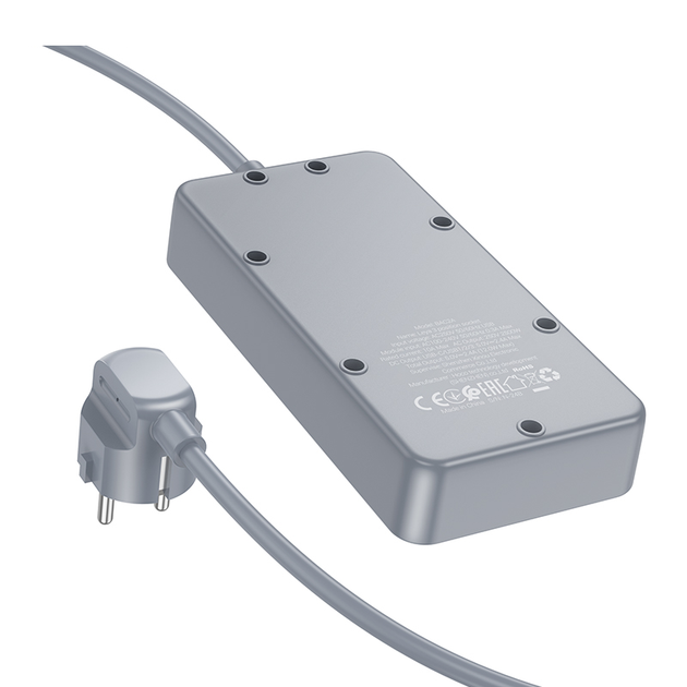 Сетевой удлинитель BOROFONE BAC2A Leya 3 position socket(1C3A)(EU) Black (6941991111440)