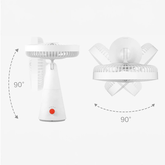 Вентилятор портативний Xiaomi MiJia 4000 mAh Desktop Mobile Fan (ZMYDFS01DM)