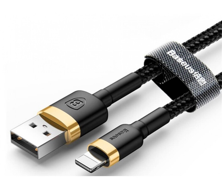 Кабель Baseus Cafule Cable USB For Lightning 1.5A 2m Gold+Black (CALKLF-CV1)