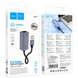 Мережевий адаптер HOCO UA37 USB ethernet adapter (1000 Mbps) Metal Gray (6942007647274)