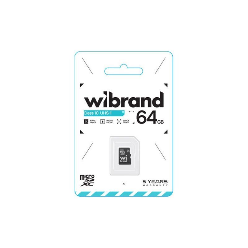 Карта памяти Wibrand 64GB microSD class 10 UHS-I (WICDXU1/64GB)