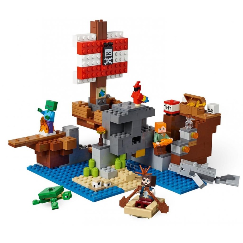 Конструктор LEGO MINECRAFT Приключения на пиратском корабле 386 деталей (21152)