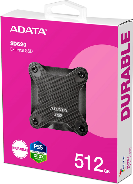 Зовнішній накопичувач SSD ADATA SD620 512GB USB 3.2 520/460Mb/s Black (SD620-512GCBK)