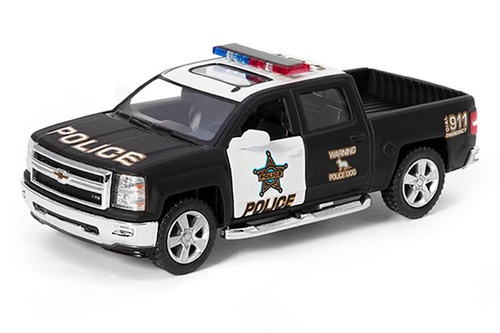 Машинка Kinsmart Chevrolet Silverado (Police) 2014 1:46 KT5381WP (полиция)