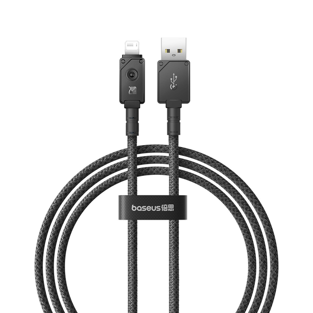 Кабель Baseus Unbreakable Series Fast Charging Data Cable USB to iP 2.4A 1m Cluster Black (P10355802111-00)