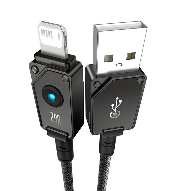 Кабель Baseus Unbreakable Series Fast Charging Data Cable USB to iP 2.4A 1m Cluster Black (P10355802111-00)