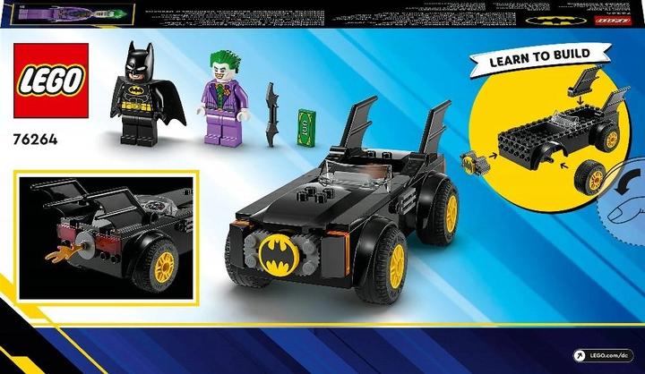 Конструктор LEGO DC Batman Погоня на Бэтмобиле: Бэтмен против Джокера 54 детали (76264)