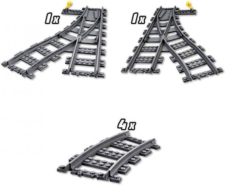 Конструктор LEGO City Железнодорожные стрелки 8 деталей (60238)
