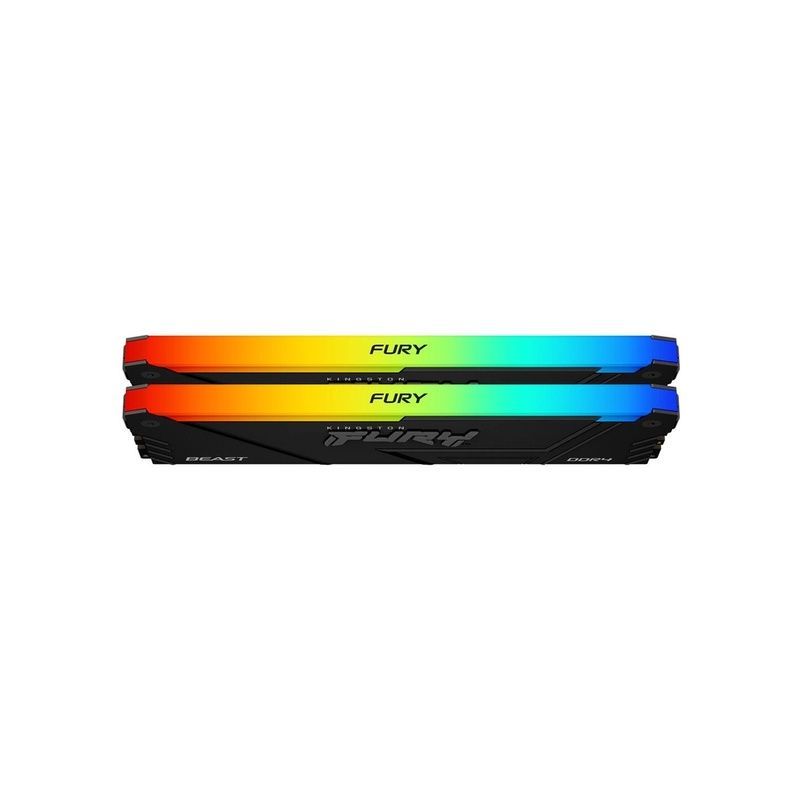 Модуль памяти для компьютера DDR4 16GB (2x8GB) 3200 MHz Beast Black Kingston Fury (ex.HyperX) (KF432C16BB2AK2/16WP)