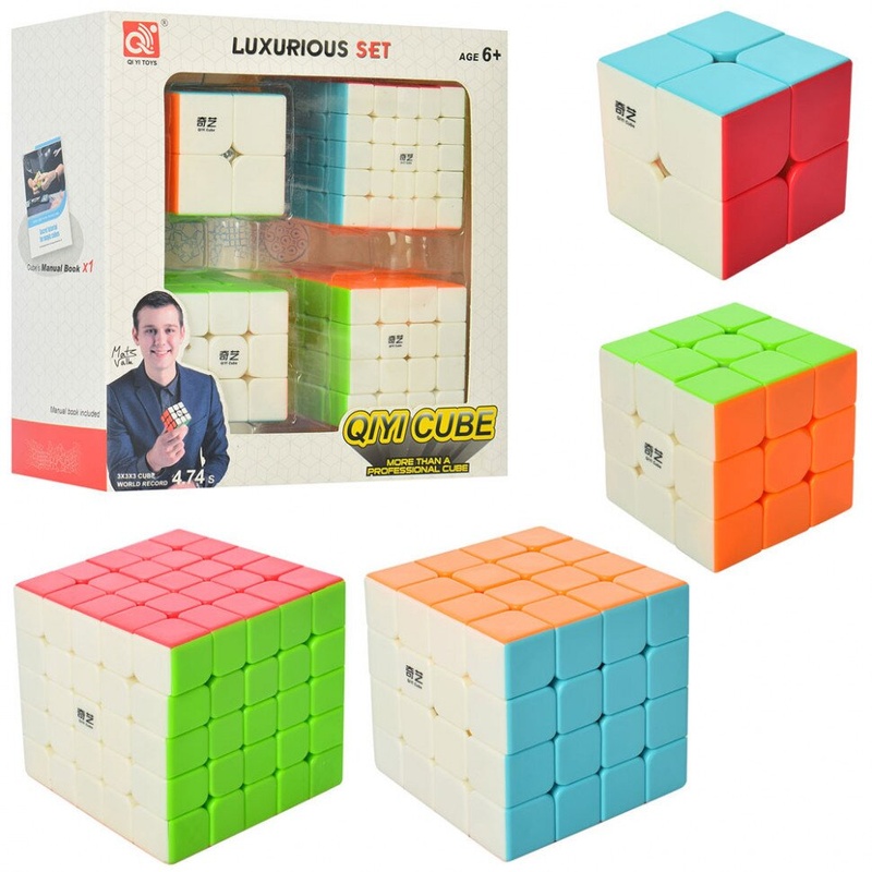 Кубик EQY526 4 шт. (5-5 см, 5,5-5,5 см, 6-6 см), кор., 20-20-8 см.