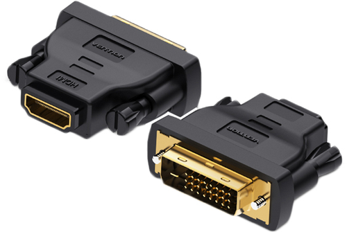 Адаптер перехідник Vention DVI(24+1) Male to HDMI Female Adapter Black (ECDB0)