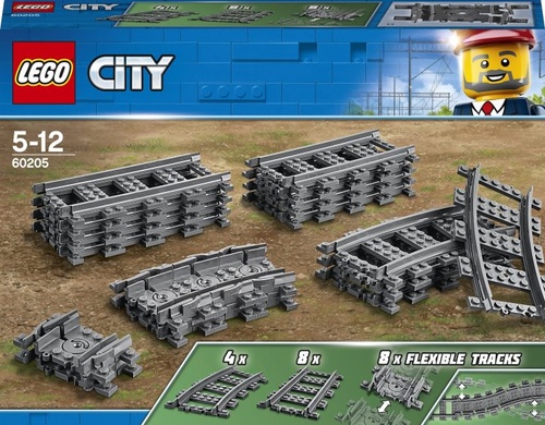 Конструктор LEGO City Рейки 20 деталей (60205)