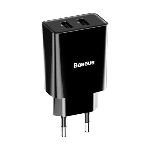 Зарядний пристрій Baseus Speed Mini Dual USB 10.5W Black (CCFS-R01)