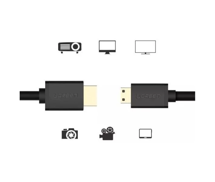 Кабель UGREEN Mini HDMI to HDMI 4K Cable Male to Male Black 1.5m (UGR449BLK)