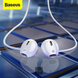 Навушники Baseus Encok H17 3.5mm lateral in-ear Wired Earphone White (NGCR020002)