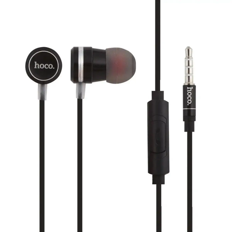 Наушники HOCO M16 Ling sound metal universal earphone with mic Black (6957531051701)