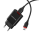 Мережевий зарядний пристрій BOROFONE BA20A Sharp single port charger set(Micro) Black