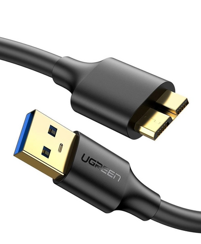 Кабель Ugreen US130 USB 3.0 Male to Micro USB 3.0 Male Cable 1m Black (UGR-10841)