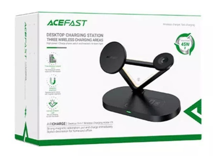 Док станция с беспроводной зарядкой Acefast E9 Desktop 3-in-1 Wireless Charging Holder (AFE9)