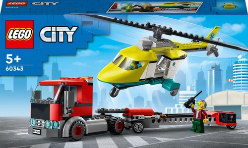 Конструктор LEGO City Перевезення рятувального гелікоптера 215 деталей (60343)
