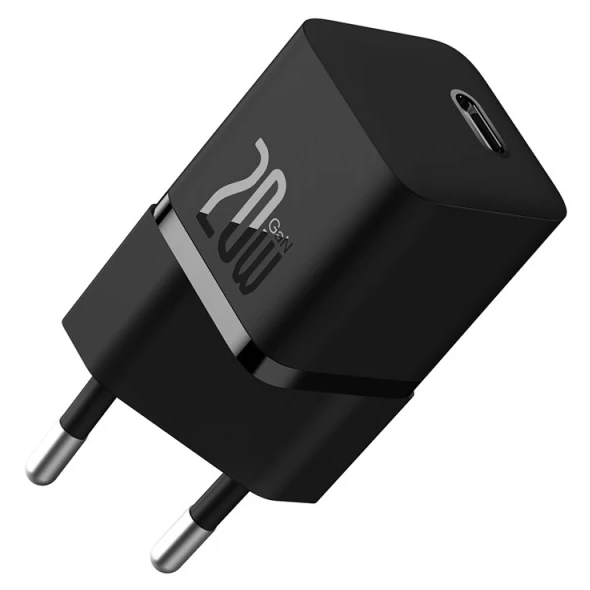 Мережевий зарядний пристрій Baseus GaN5 Fast Charger (mini) 1C 20W Black (CCGN050101)
