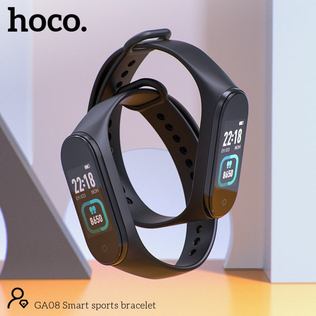 Фітнес-браслет HOCO GA08 Smart sports bracelet Black (6931474734891)