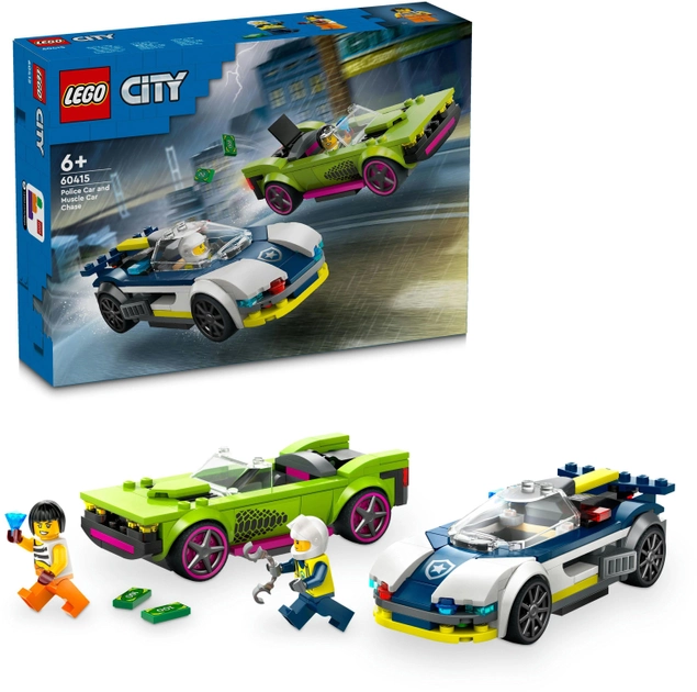 Конструктор LEGO City Переслідування маслкара на поліцейському автомобілі 213 деталей (60415)