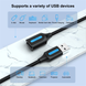Кабель Vention USB 2.0 A Male to A Female Extension Cable 1.5M black PVC Type (CBIBG)