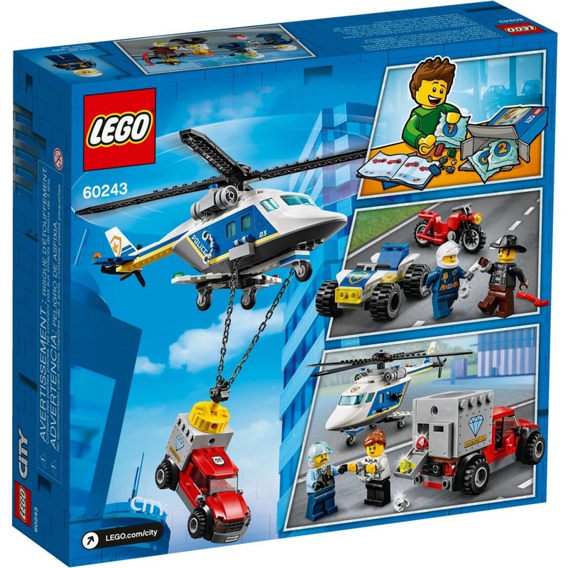 Конструктор LEGO City Police Погоня на полицейском вертолёте 212 деталей (60243)