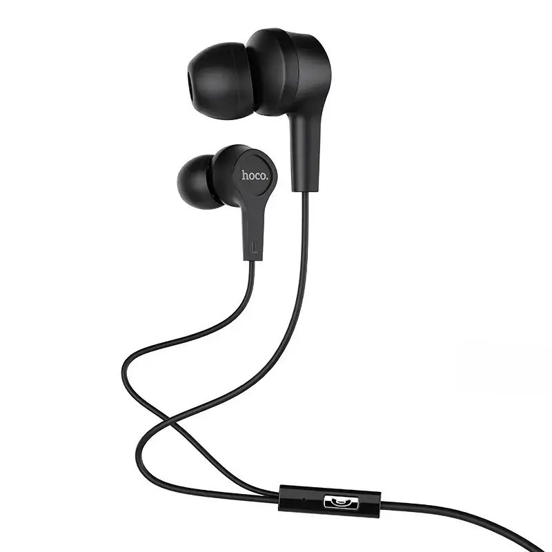 Навушники HOCO M50 Daintiness universal earphones with mic Black (6957531091943)