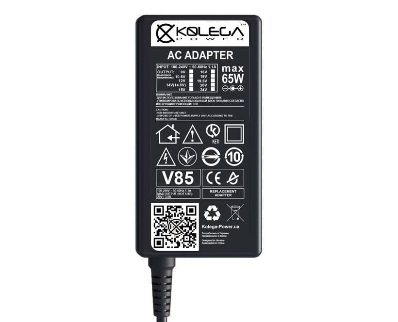 Блок живлення Kolega-Power для ноутбука DELL 19,5V 4.62A, 90W, 4.5*3.0. (KP-90-195-4530D)