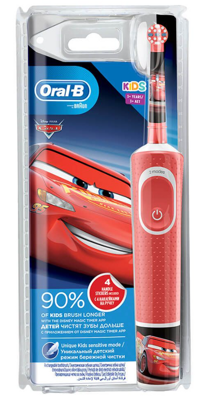 Детская электрическая зубная щетка Oral-B Braun D100.413.2K Cars
