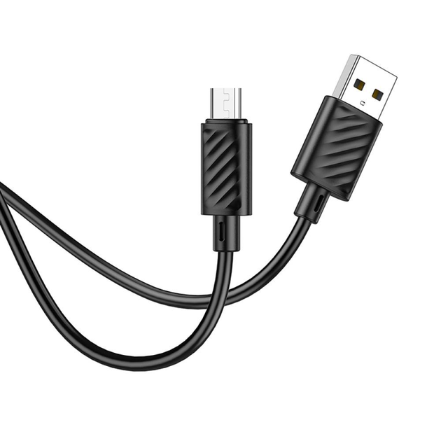 Кабель HOCO X88 Gratified charging data cable for Micro Black (6931474783325)